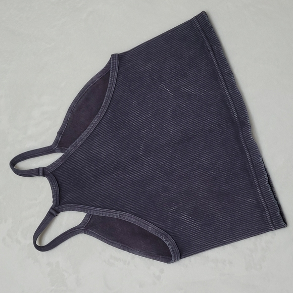 FP Movement Happiness Runs Cropped Ribbed Tank Top Washed Black Medium/Large - Picture 7 of 17